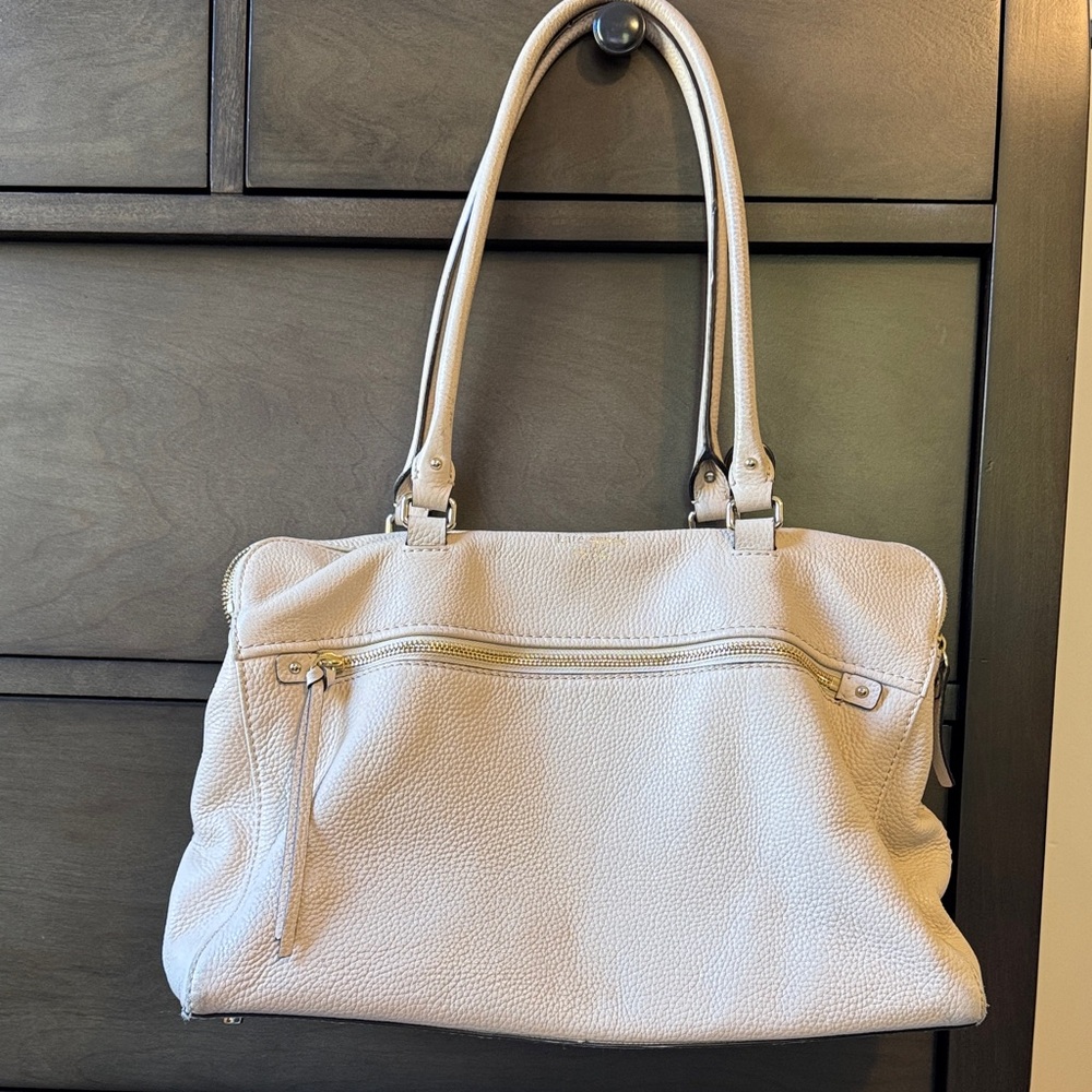 Kate Spade Cream Leather Tote Bag